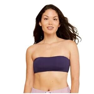 Andie Swim Blue Strapless Bikini Top Convertible Bandeau The Rio Swimwear